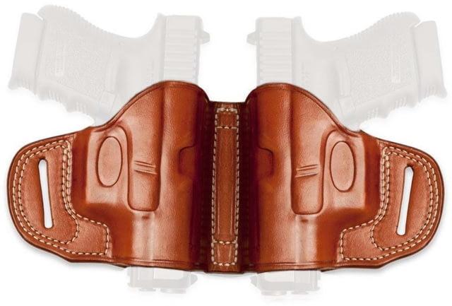 Cebeci Arms Leather Dual Holsters Glock 26 27 Ambi Tan - Cebeci Arms