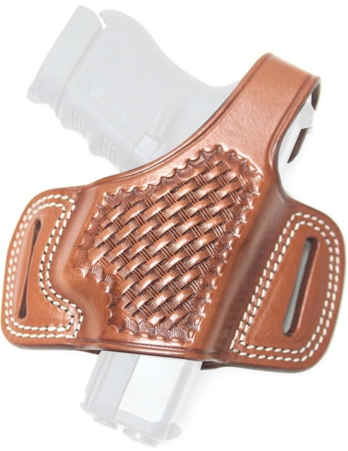 Cebeci Arms Leather Half Pancake B.weave Holsters Glock 26 27 Left Tan - Cebeci Arms