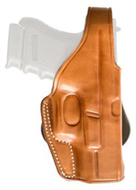 Cebeci Arms Leather Paddle Thumb Break Holsters Glock 26 27 Left Tan - Cebeci Arms