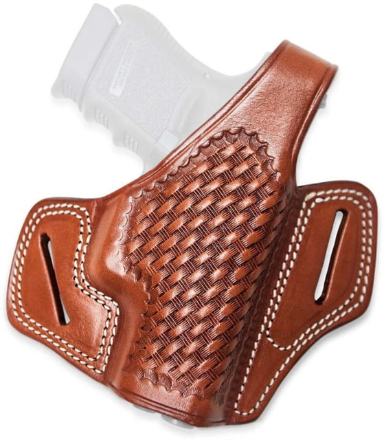 Cebeci Arms Leather Pancake Basketweave Holsters Glock 26 27 Left Tan - Cebeci Arms