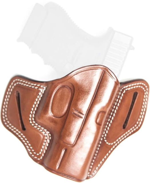 Cebeci Arms Leather Pancake Combat Grip Holsters Glock 26 27 Left Tan - Cebeci Arms