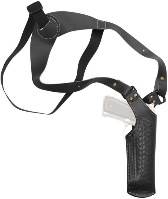 Cebeci Arms Leather Vertical Shoulder YYL Holsters Fits most med-large frame autos and revolvers up tp 4in bbl Left Black - Cebeci Arms