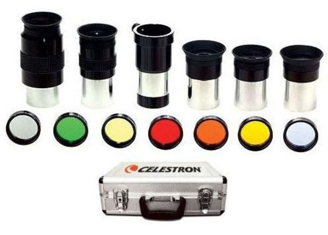 Celestron Telescope Eyepiece and Filter Kit, 1.25in, Case, 94303 by USA Celestron Shooting Telescope Accessories
