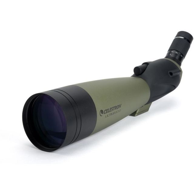 Celestron Ultima 100 Angled Spotting Scope 22-66x100 Zoom Matte w/ Case - Celestron