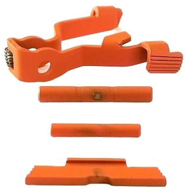 Centennial Defense Systems Extended Control Kit w/Mag Release for Gen 5 Glock Serrated 2 Pins Hi-Viz Orange - Centennial Defense Systems