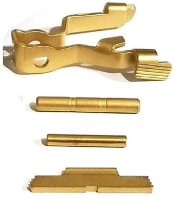 Centennial Defense Systems Extended Control Kit w/Mag Release for Gen 5 Glock Serrated 2 Pins TiN Gold - Centennial Defense Systems