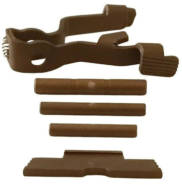 Centennial Defense Systems Extended Control Kit w/Mag Release for Gen 5 Glock Serrated 3 Pins Burnt Bronze - Centennial Defense Systems