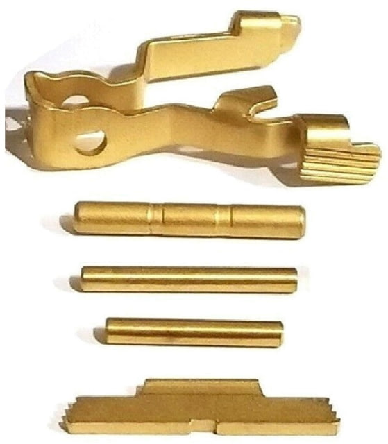 Centennial Defense Systems Extended Control Kit w/Mag Release for Gen 5 Glock Serrated 3 Pins TiN Gold - Centennial Defense Systems