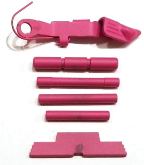 Centennial Defense Systems Extended Control Kit w/Mag Release for Polymer80 Serrated 4 Pins Pink - Centennial Defense Systems