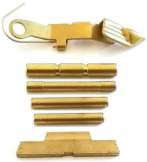 Centennial Defense Systems Extended Control Kit w/Serrated Mag Release for Gen 4 Glock 9mm .40S&W .357SIG 4 Pins TiN Gold - Centennial Defense Systems