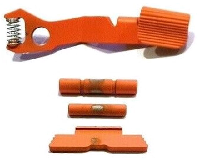 Centennial Defense Systems Extended Control Kit w/Mag Release for Glock 42/43 Serrated 2 Pins Hi-Viz Orange - Centennial Defense Systems