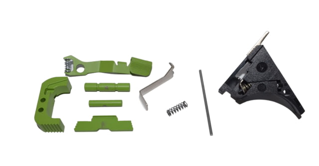 Centennial Defense Systems Glock 43x48 Lower Parts Kit 2.5lb Mag Catch Spring 25percent Power Trigger Spring Zombie Green LPK-EXT-MOD210 - Centennial Defense Systems