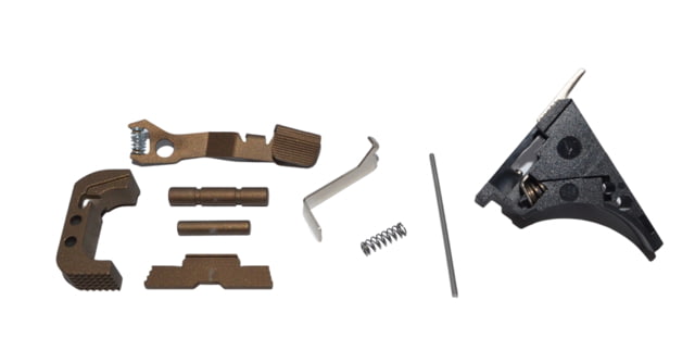 Centennial Defense Systems Glock 43x48 Lower Parts Kit Strippled 5lb Mag Catch Spring 25percent Power Trigger Spring Burnt Bronze LPK-EXT-MOD333 - Centennial Defense Systems