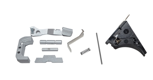 Centennial Defense Systems Glock 43x48 Lower Parts Kit Strippled 5lb Mag Catch Spring 25percent Power Trigger Spring Satin Aluminum LPK-EXT-MOD342 - Centennial Defense Systems