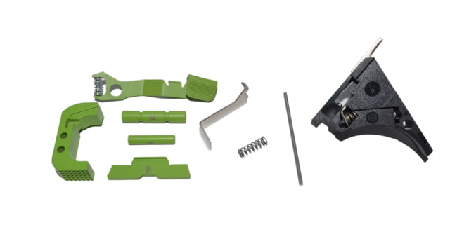 Centennial Defense Systems Glock 43 Lower Parts Kit Strippled 5lb Mag Catch Spring 50percent Power Trigger Spring Zombie Green LPK-EXT-MOD180 - Centennial Defense Systems