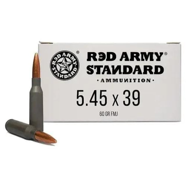 tury Arms Century Arms Red Army Standard Rifle Ammunition 5.45x39 60gr FMJ Lead Core 1440/ct Case Ammo