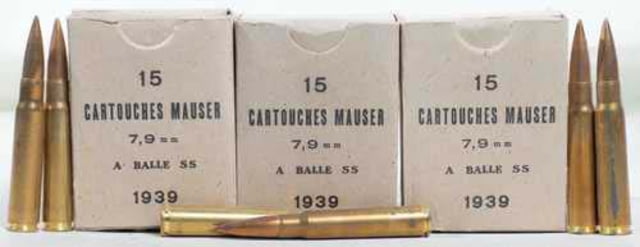 Century Arms Greek Ammo 7.92x57mm Mauser 198 Grain Full Metal Jacket Brass Cased Rifle Ammo 945 Rounds - Century Arms