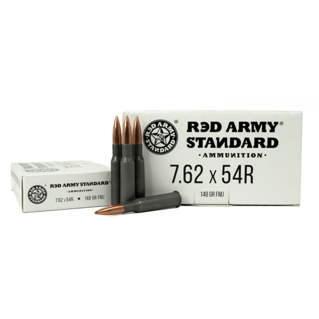  Army Standard 7.62x54mm Russian 148 Grain Full Metal Jacket Steel Cased Rifle 20 Rounds 20RD Ammo