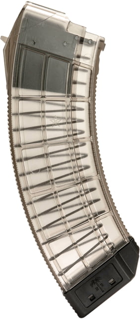 tury Arms US Palm Standard AK-47 Rifle Magazine 7.62x39mm 30 Round Clear W/ Black Floor Plate 1 Pack Polymer 30RD Ammo