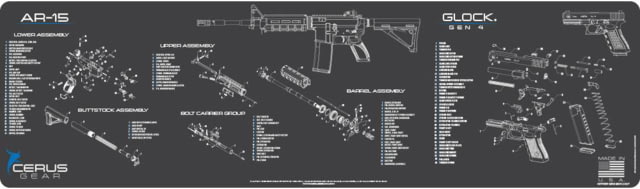 Cerus Gear Magnum XXL 14x48 AR-15/Glock Combo Schematic Promat - Gray