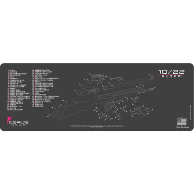 Cerus Gear RUGER  RIFLE MAT - CHARCOAL GRAY/CERUS BLUE 12 X 36 0DFC77C4 - Cerus Gear