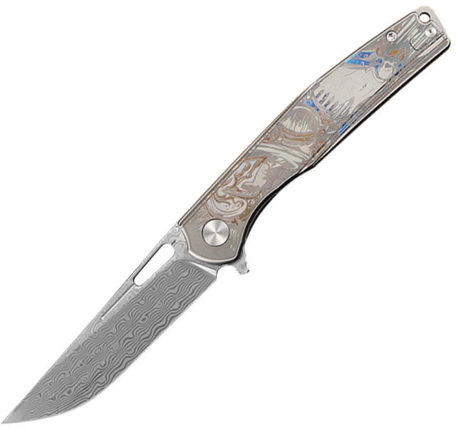 CH Knives Blast Framelock Silver Ti - Ch Knives