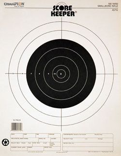 Champion Traps and Targets Fluorescent Orange Bullseye Target 100 Yd. Small Bore Rifle - Pac