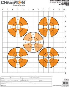 Champion Shotkeeper Targets Sight-in Large Pack of 12