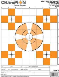 Champion Shotkeeper Targets Sight-in Small Pack of 12