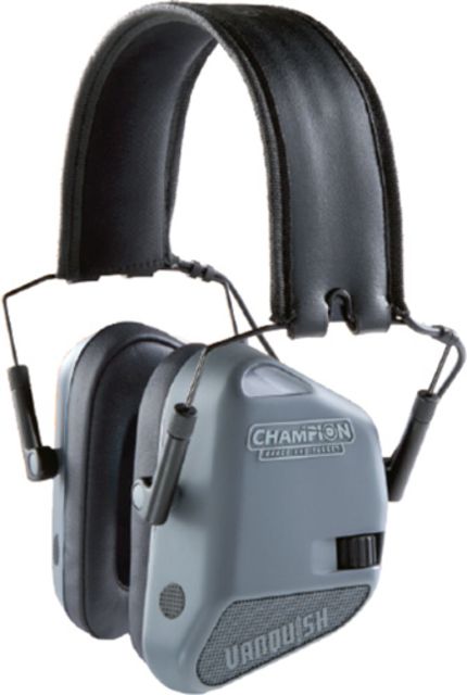 Champion Traps And Targets Champion Electronic Nonoslim Ear Muffs 22db Grey by USA Champion Traps & Targets Hearing Protection Accessories