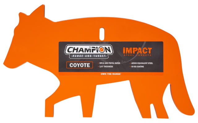 Champion Traps and Targets Impact Steel Bobcat 3/8in Rifle Rated Orange - Champion Traps And Targets