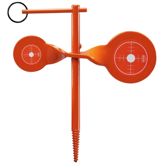 Champion Traps and Targets Rimfire Screw-In Double Gong Spinner Steel Target Orange Small - Champion Traps And Targets