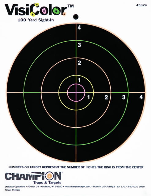 Champion Visicolor 8 Target in 10 pack Multi - Champion Traps And Targets