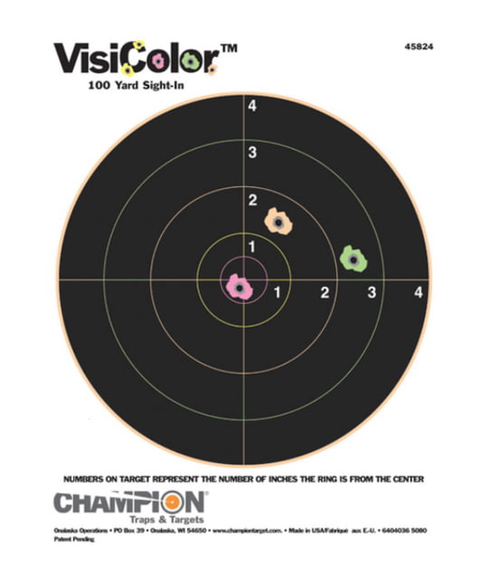 Champion Visicolor Sightin Target Multi - Champion Traps And Targets