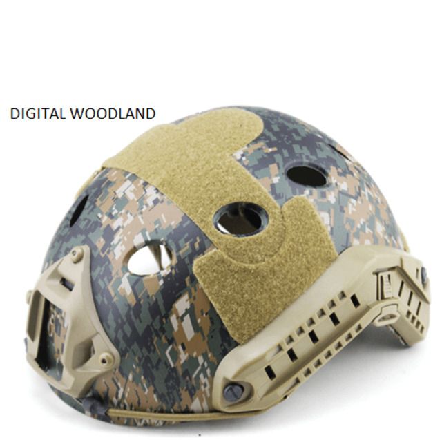 Chase Tactical Bump Helmet Non Ballistic Digital Woodland One Size - Chase Tactical