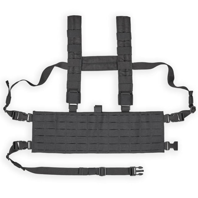Chase Tactical Laser Cut MOLLE Chest Rig Black - Chase Tactical