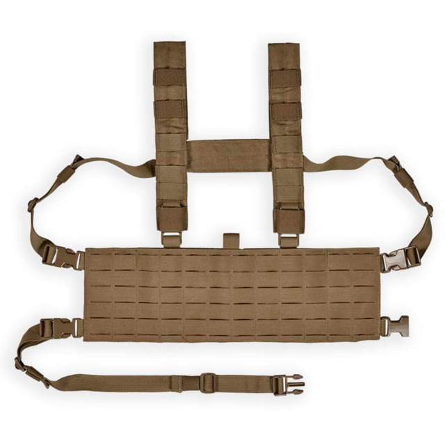 Chase Tactical Laser Cut MOLLE Chest Rig Coyote - Chase Tactical