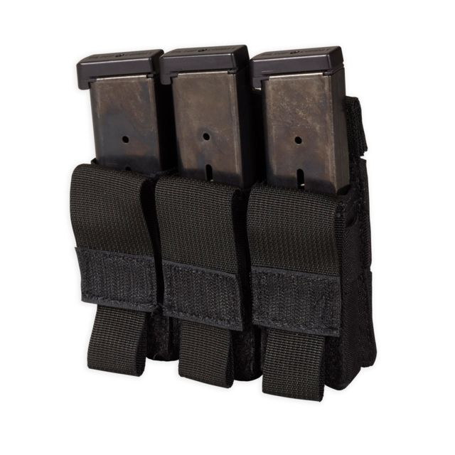Chase Tactical Triple Pistol Mag Pouch Black One Size NSN NONE - Chase Tactical