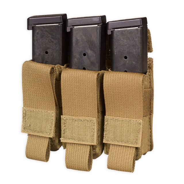 Chase Tactical Triple Pistol Mag Pouch Coyote Tan One Size NSN NONE - Chase Tactical