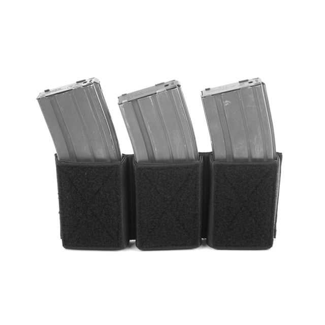 Chase Tactical Triple Velcro Mag Pouch 5.56 Black One Size NSN NONE - Chase Tactical