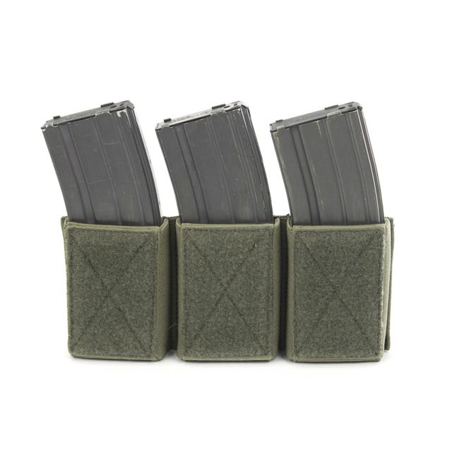 Chase Tactical Triple Velcro Mag Pouch 5.56 Ranger Green One Size NSN NONE - Chase Tactical