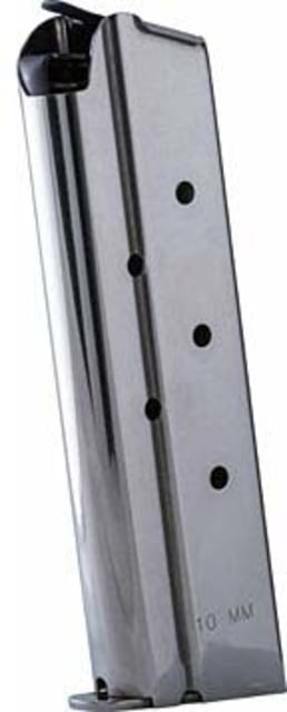 ck-Mate Industries 1911 Full Size 5in 10mm Auto 8 Round Pistol Magazine Silver Ammo