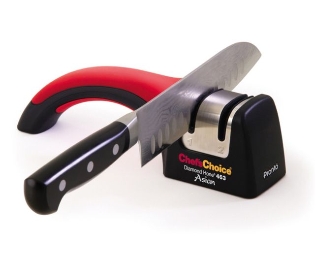 Chef's Choice Pronto 463 Santoku/Asian Manual Diamond Hone Sharpener 9.625 x 2.375 x 7.25 - Chef's Choice