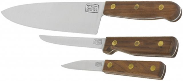 Chicago Cutlery Walnut Tradition 3-Piece Knife Set C13305 - Chicago Cutlery