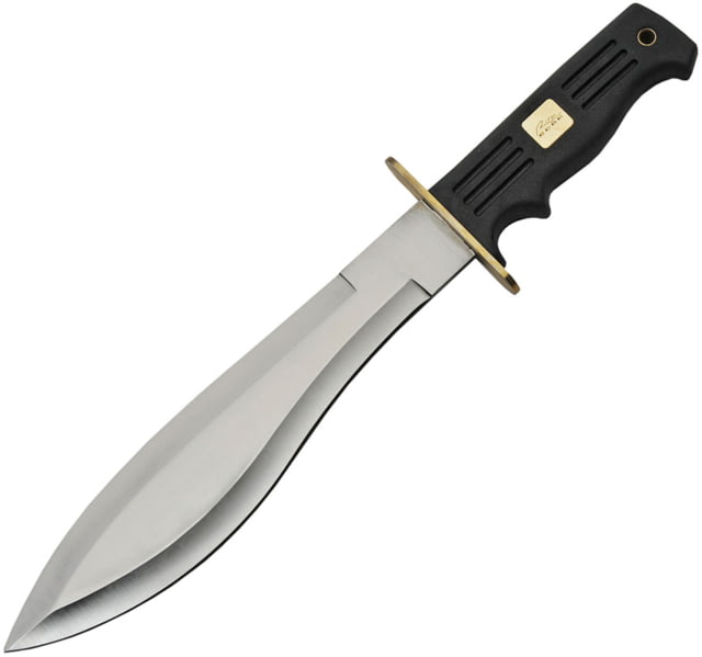 China Made Big Bad Bolo Bowie Knife 10" satin finish stainless bolo blade Black rubber handle - China Made