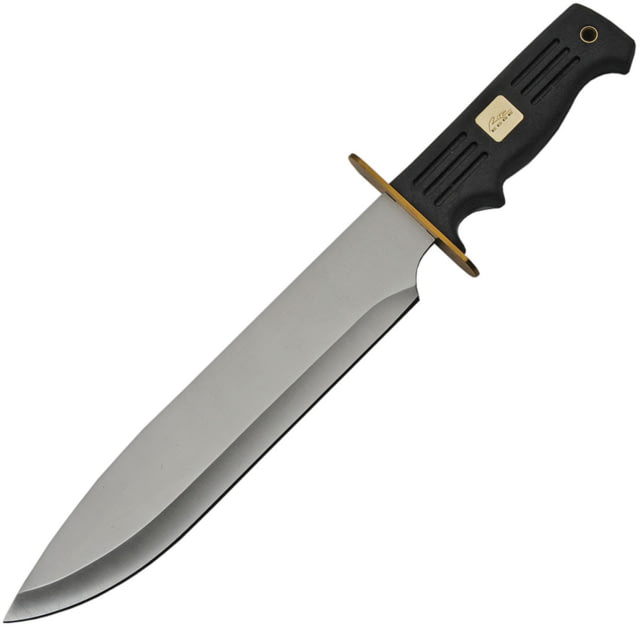China Made Big Bad Bowie Knife 10" satin finish stainless blade Black rubber handle - China Made
