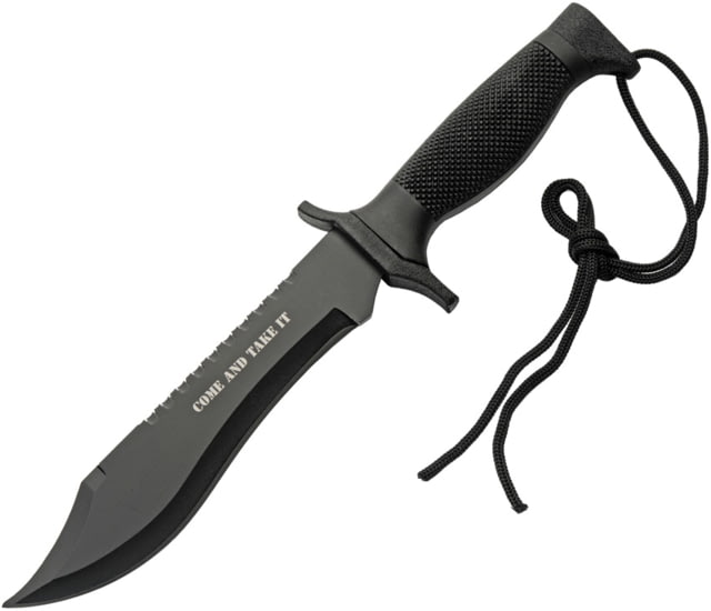 China Made Combat 7.00 in Fixed Blade Knife Black ABS