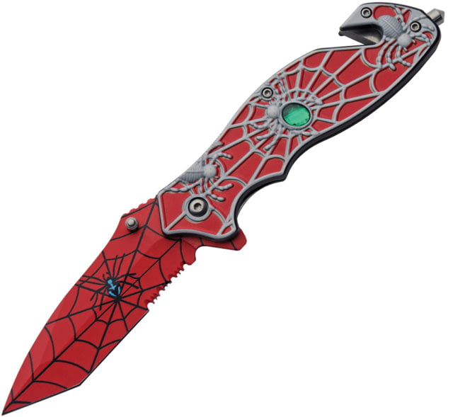 China Made Spider Web Linerlock A/O Red - China Made