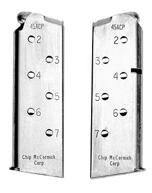 p McCormick Match Grade 1911 Compact .45 ACP 7 Round Pistol Magazine Stainless Silver 14120 Ammo