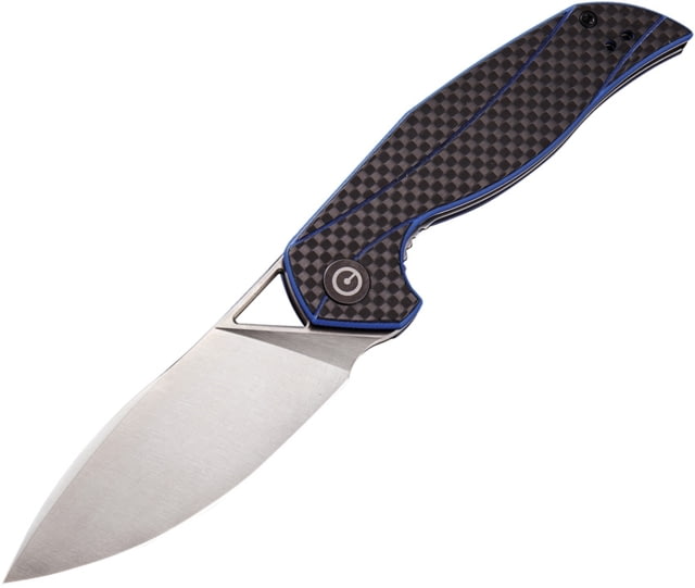 CIVIVI Anthropos Linerlock Folding Knife 3.25in Satin D2 Tool Steel Blade Blue G10 - Civivi